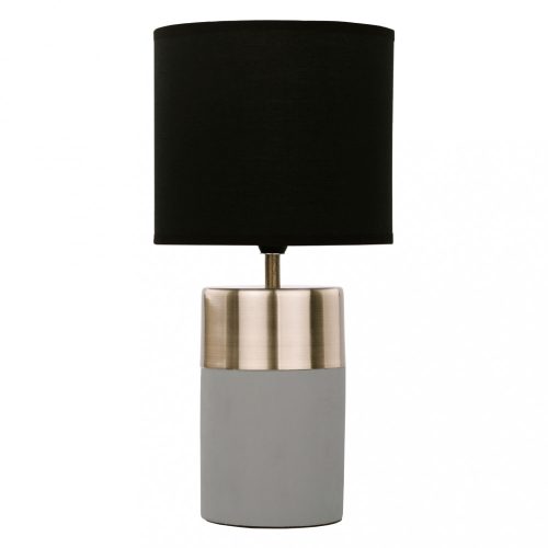 Asztali lámpa, világosszürke/fekete, QENNY TYP 20